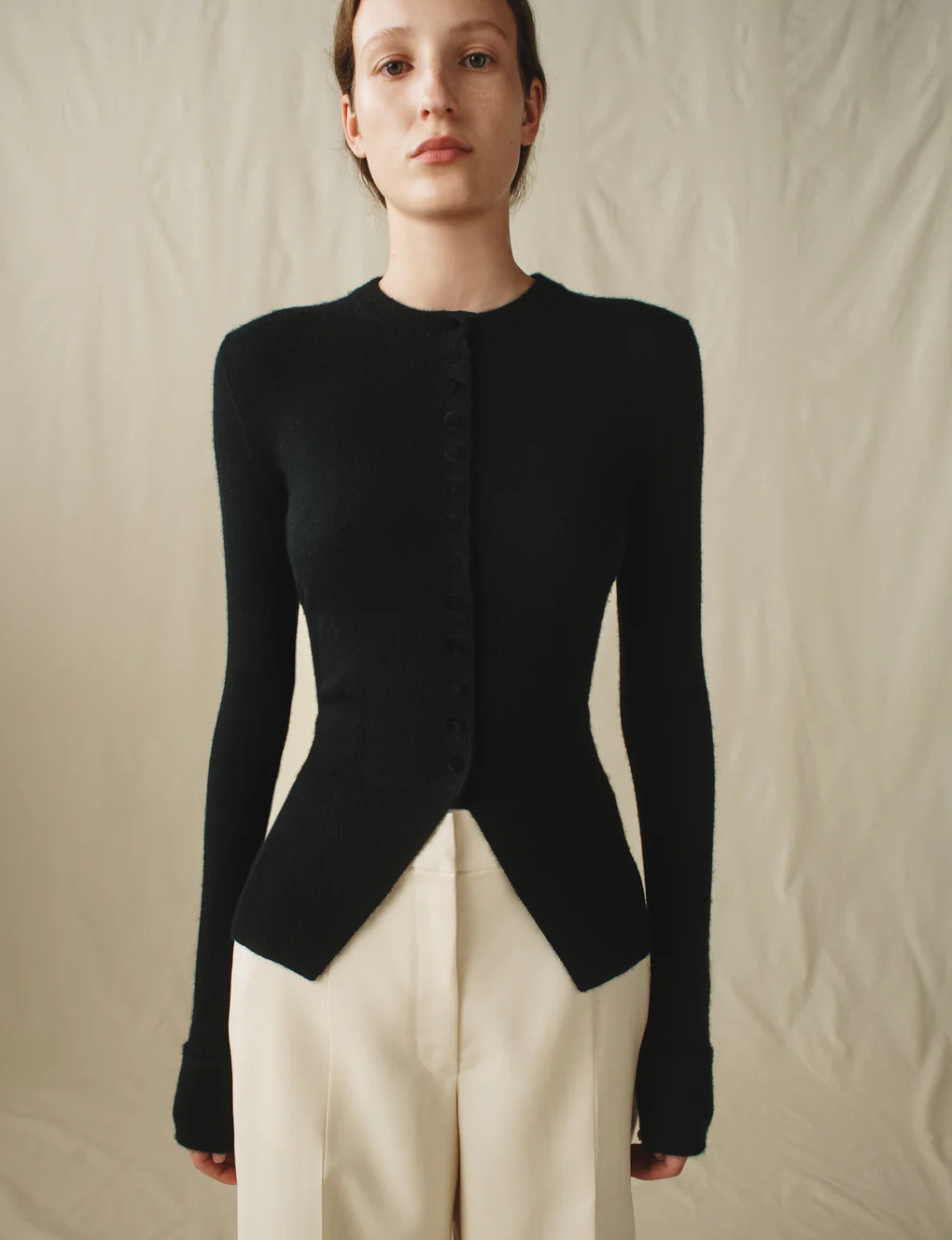 Attersee, The Sculpted Cardigan in Silk Cashmere